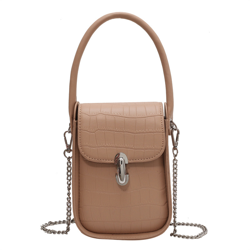 High-grade Portable Silver Shoulder Small Square Bag