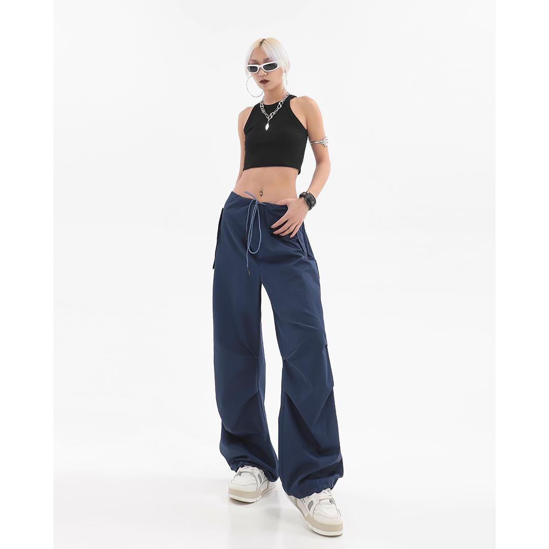 Design Sense High Waist Straight Leg Wide Leg Casual Pants