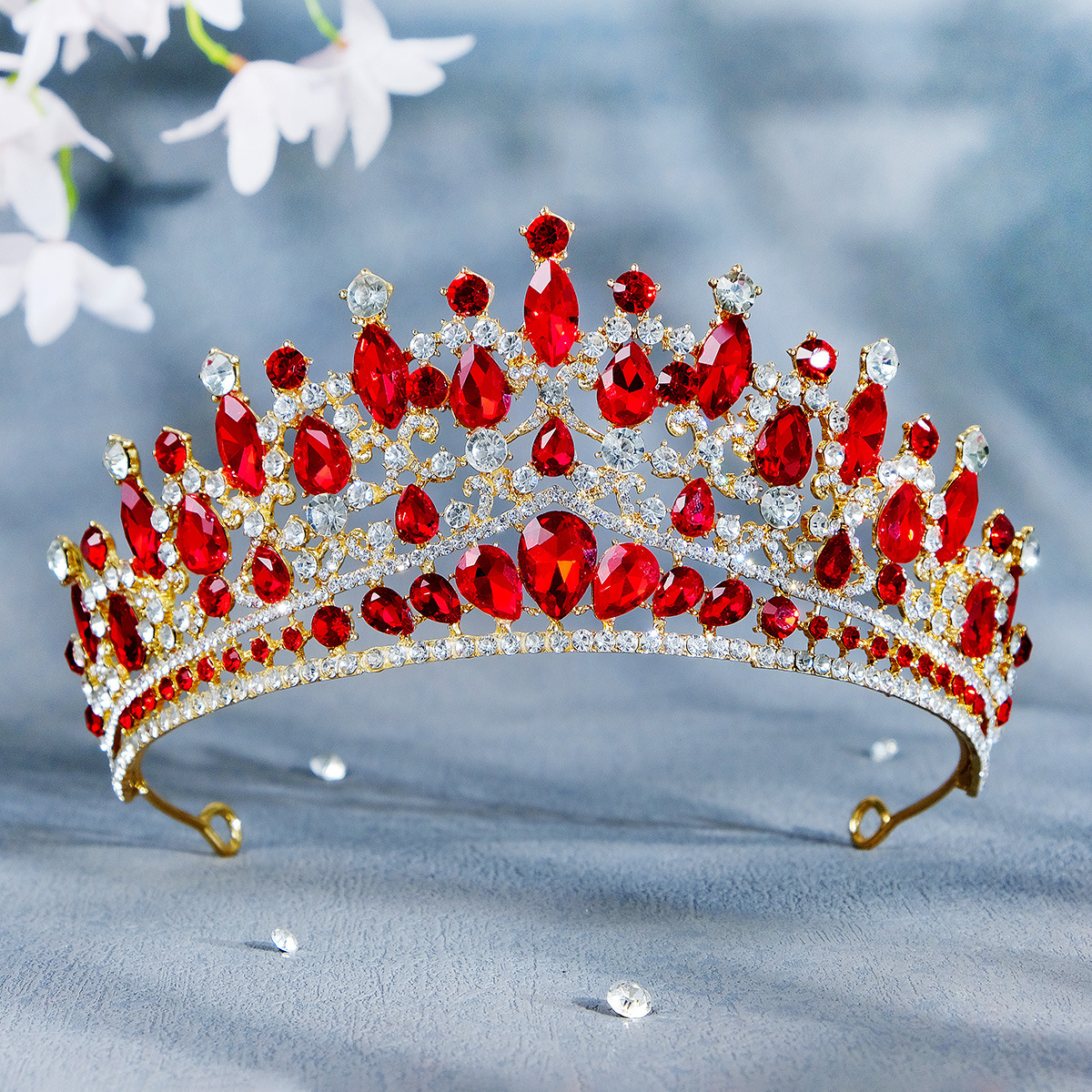 Baroque Exquisite Rhinestone Bride Crown Headwear