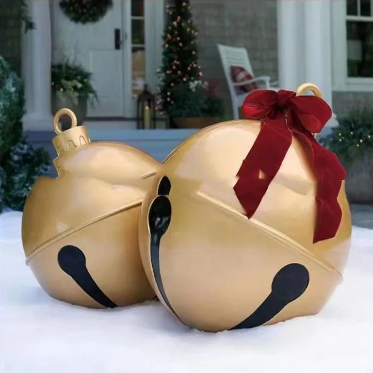 Christmas Decoration Bell Smiling Face 60cm Pvc Inflatable Balloon