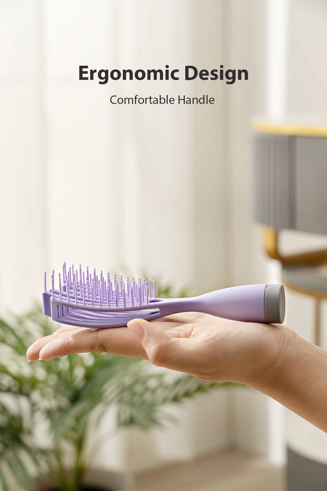 Massage Hair Comb - Elastic Scalp Massage Comb, Wet Dry Dual Purpose Comb, Hollow Out Hair Brush - Haircare Heatless Tool For Women And Men