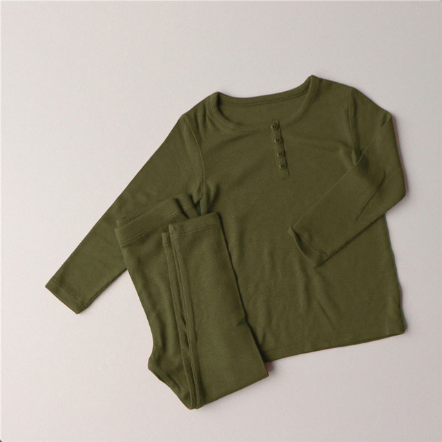 Baby Kids Pajamas Sets Girl Boy Sleepwear Suit Autumn Kids — foto 11