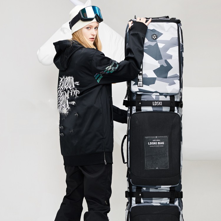 Single And Double Snowboard Snowboard Storage Bag With Wheel Large Capacity — foto 5