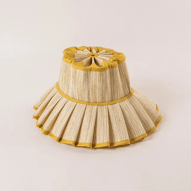 Fashion Outdoor Casual Foldable Waterproof Straw Hat Beige Yellow - Shop at LoveMi