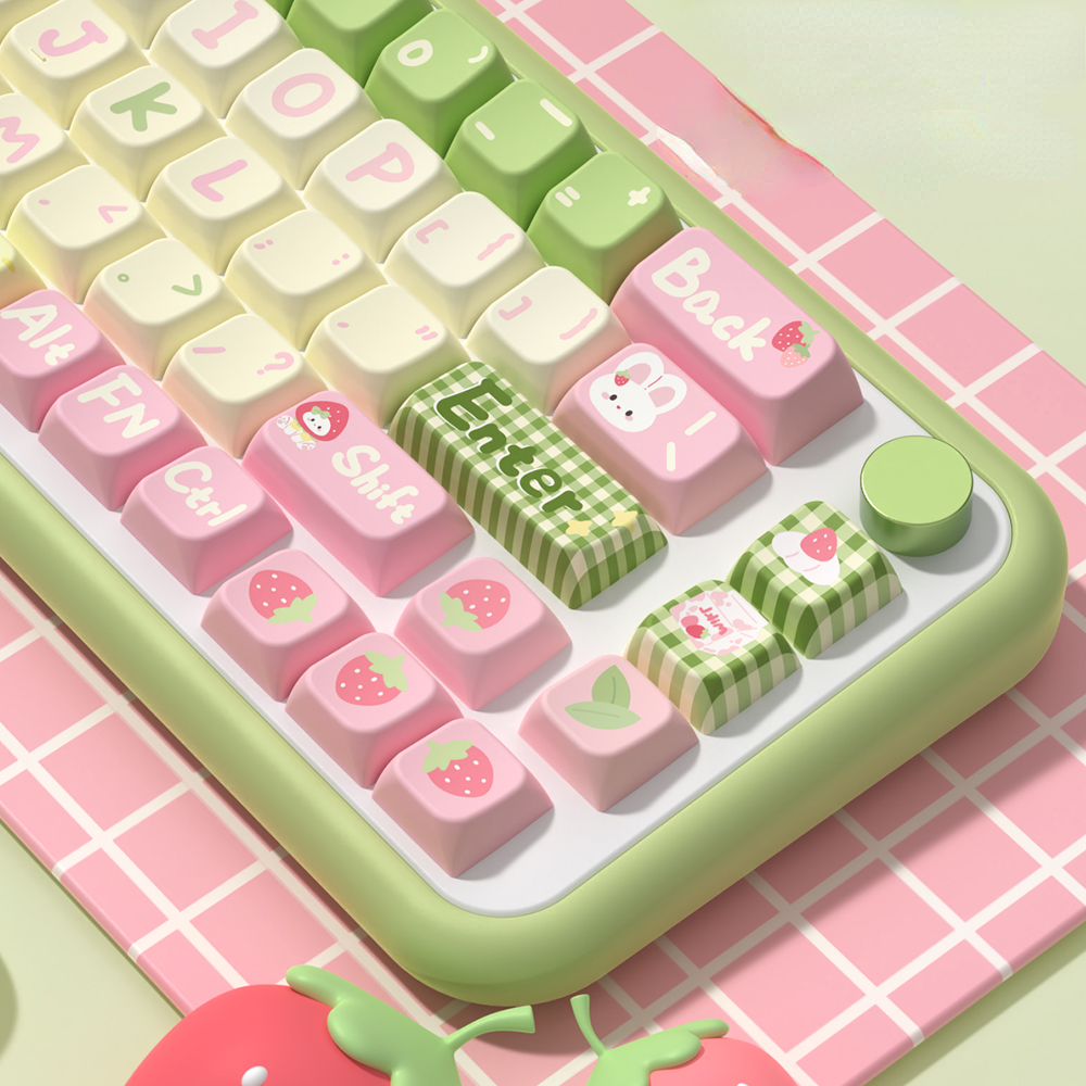 Title 4, Strawberry Milk Bunny Cute MDA Key Cap