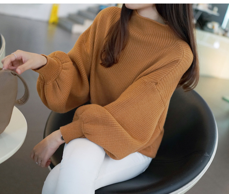 Title 3, Korean Style Loose Puff Sleeve Loose Pullover