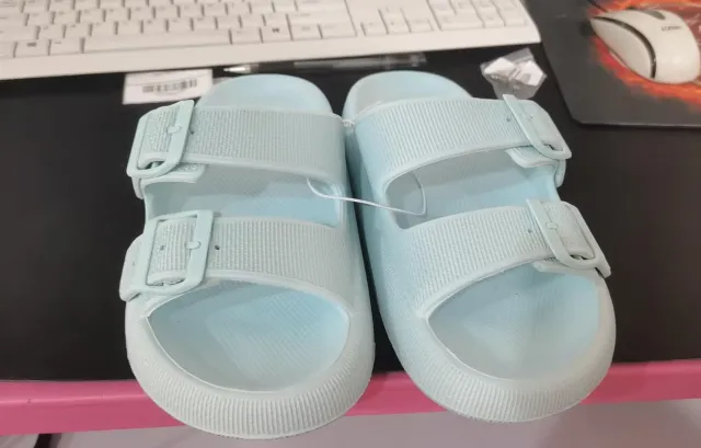 Summer Women Outdoor Indoor Thick soled Eva Sandals And Slippers Blue - Shop at LoveMi