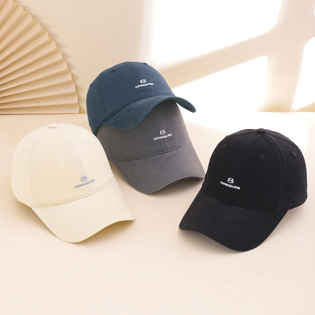 Solid-color Minimalist Letter Embroidery Number 8 Baseball Cap, Outdoor Travel, Mountain Climbing Sun Hat, Travel Photography, Fedora Hat