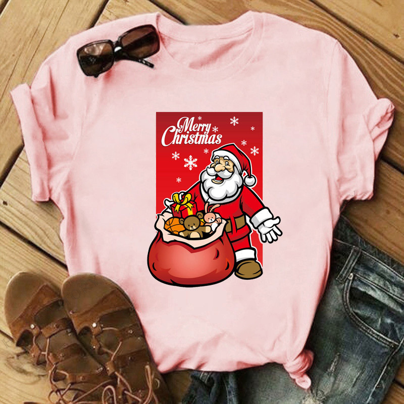 Title 10, Christmas Print Ladies Short Sleeve