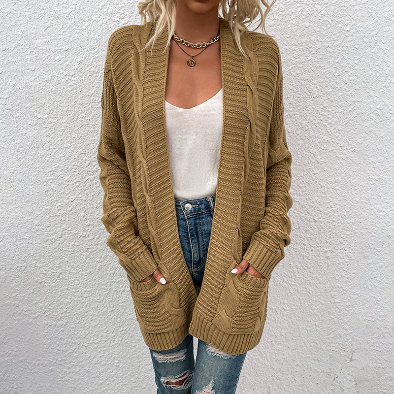 Title 6, Drizzle Twist Cardigan Sweater Dames Halflang g...