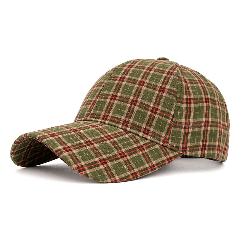 Cross-border European And American Style Multi-color Checked Baseball Cap, Classic And Versatile, Adjustable Beanie Hat, Suitable For Daily Wear And Versatile Use.