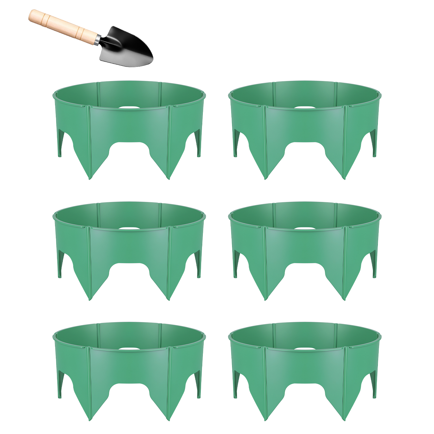Planting Grow Rings with Hand Shovel
