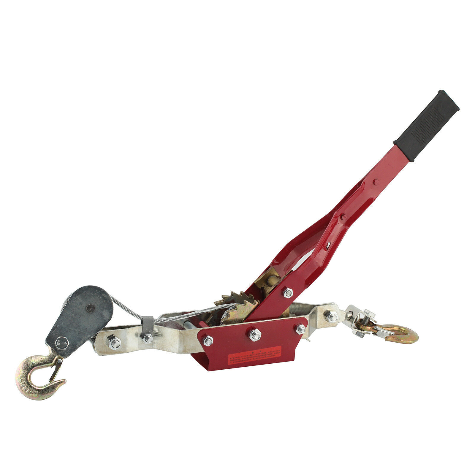 4 Ton Dual Gear Power Puller Heavy Duty 2 Hook Cable Puller Hand Winch Turfer 5