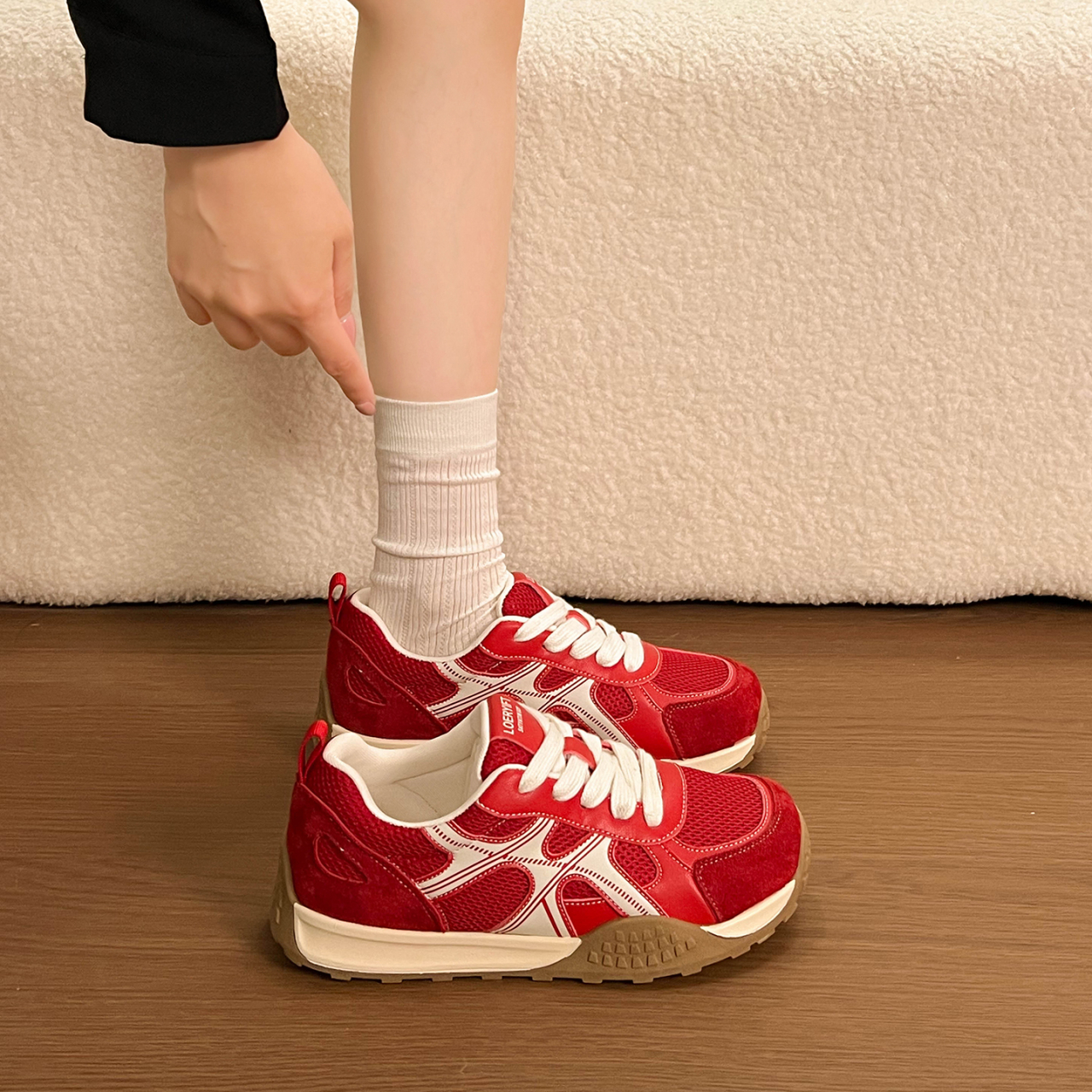 Women's Mesh Sneakers, 2026 New Spring & Autumn Platform Height-Increasing Dad Shoes, Breathable Versatile Agam Casual Shoes product image