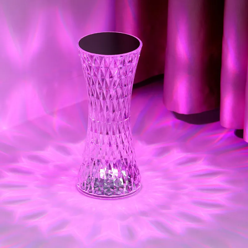 Led Crystal Rechargeable Bedroom Atmosphere Table Lamp – image 3
