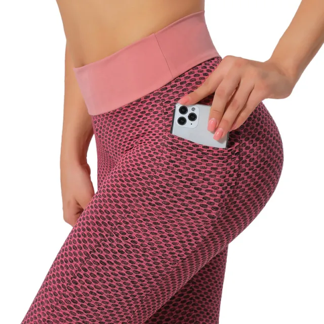 Beautiful Peach Buttocks Skinny Cropped Yoga Pants Pink - Shop at LoveMi