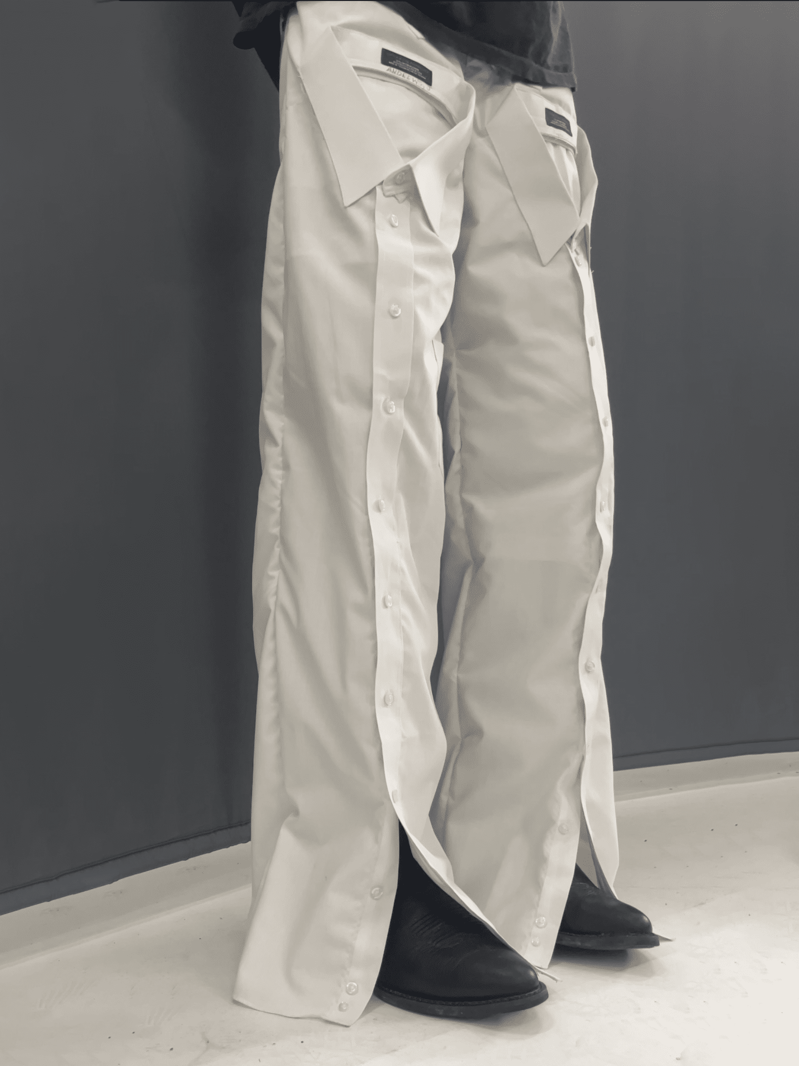 White Single Breasted Pants