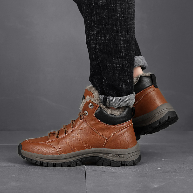 Title 7, Botas de invierno para hombre Calzado de cuero ...