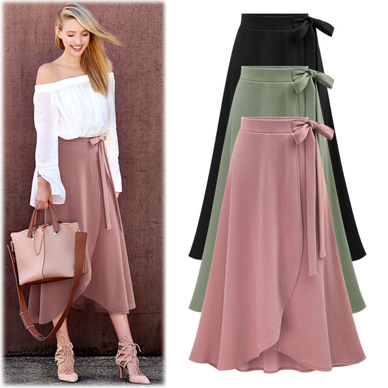 Title 4, Womens mid-length lace-up skirt. Versatile sty...