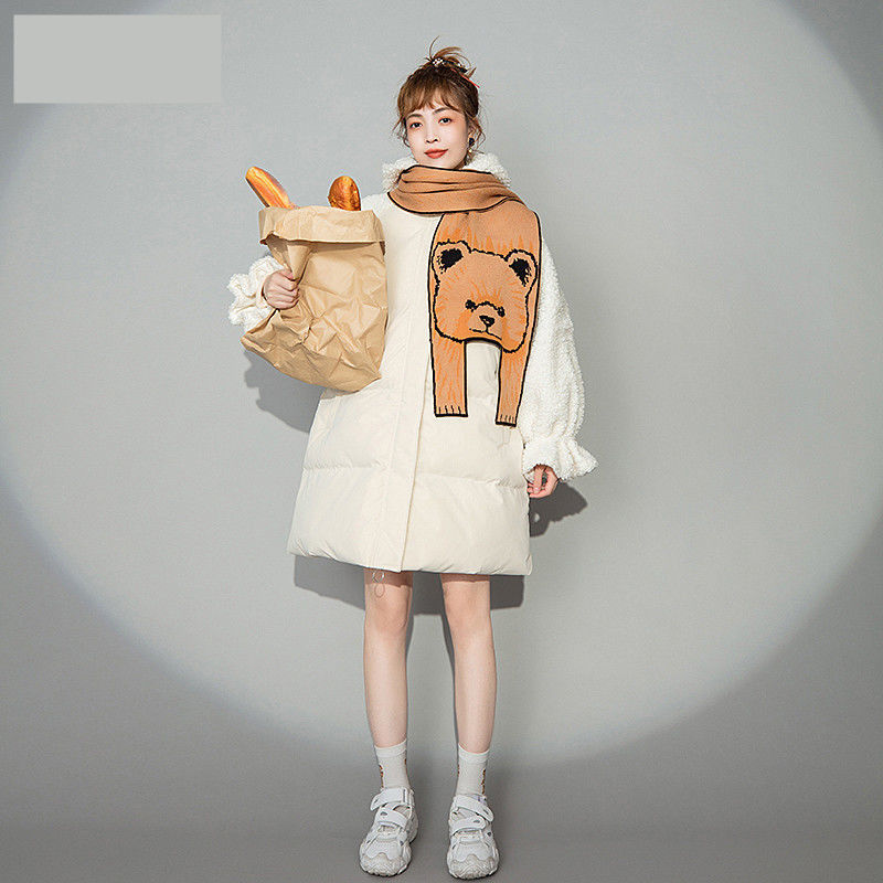 Student Hooded Bread Jacket Mid-length Coat