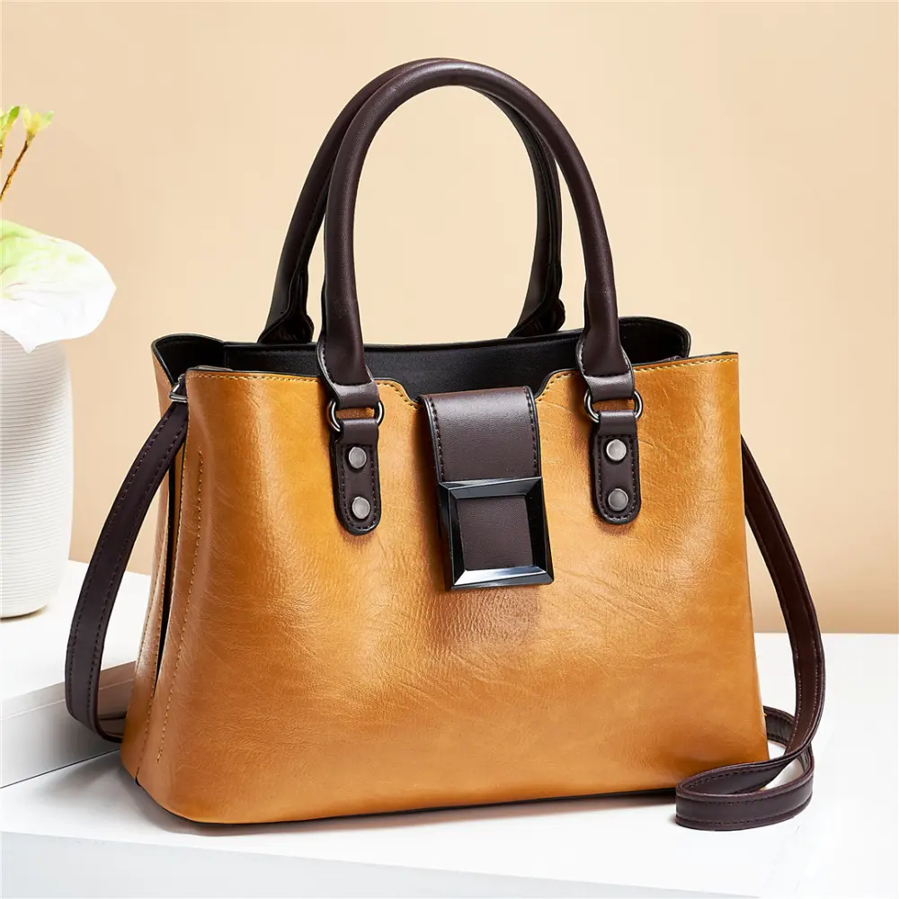 Women Shoulder Bag Big Buckle Handbags Work Daily Office