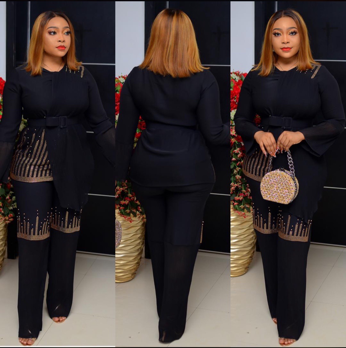 African Plus Size Temperament Women's Two-piece Suit