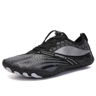 New Cross-border Five-finger Shoes Diving Fishing Couple Outdoor Wading River Upstream Shoes - Black