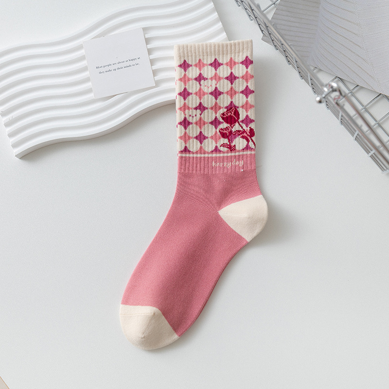 Women's Medium Length Cartoon Jacquard Socks Fz0094 - Shop at LoveMi