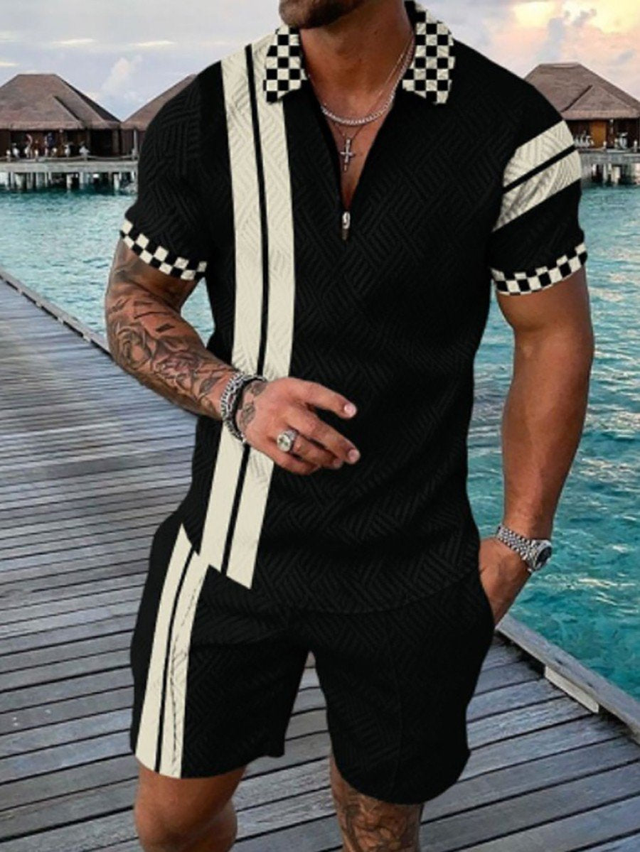 Title 2, Mens Summer Fashion 3D Printed Short Sleeve Ge...