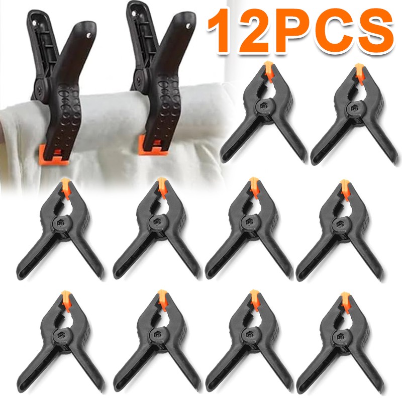 12X Large Spring Clamps 6 Set Heavy Duty Market Tarpaulin Quick Grip Clips UK — image 9