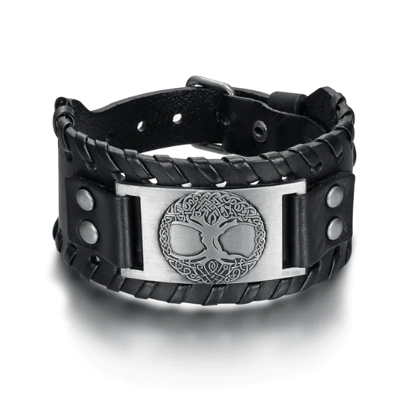 Title 2, Bracelete de couro Beowulf Regalia com fivela e...