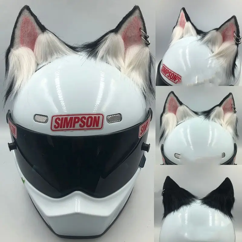 Helmet Ornaments Cat Ears Beast Motorcycle Electric Bike Female