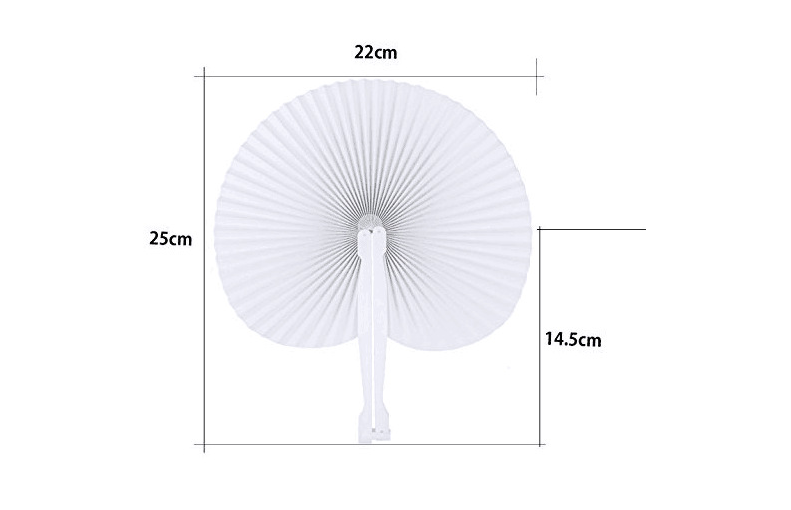 Title 1, Wholesale White Love Heart Blank Paper Fans for...