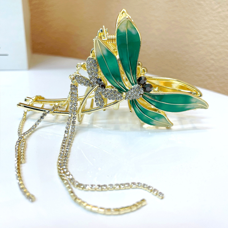 Elegant Temperament Dragonfly Grab Clip Female High-end Hairpin — foto 4