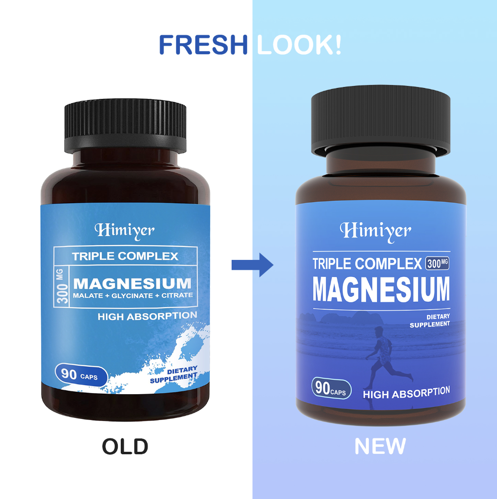 Muscle Energy Magnesium Complex, 90 Vegan Capsules. Maximum Absorption & Potent Magnesium Supplement: Triple Magnesium Complex features 300mg of three types of pure magnesium (Glycinate, Malate, Citrate). Each is chelate or highly absorbable for maximum b