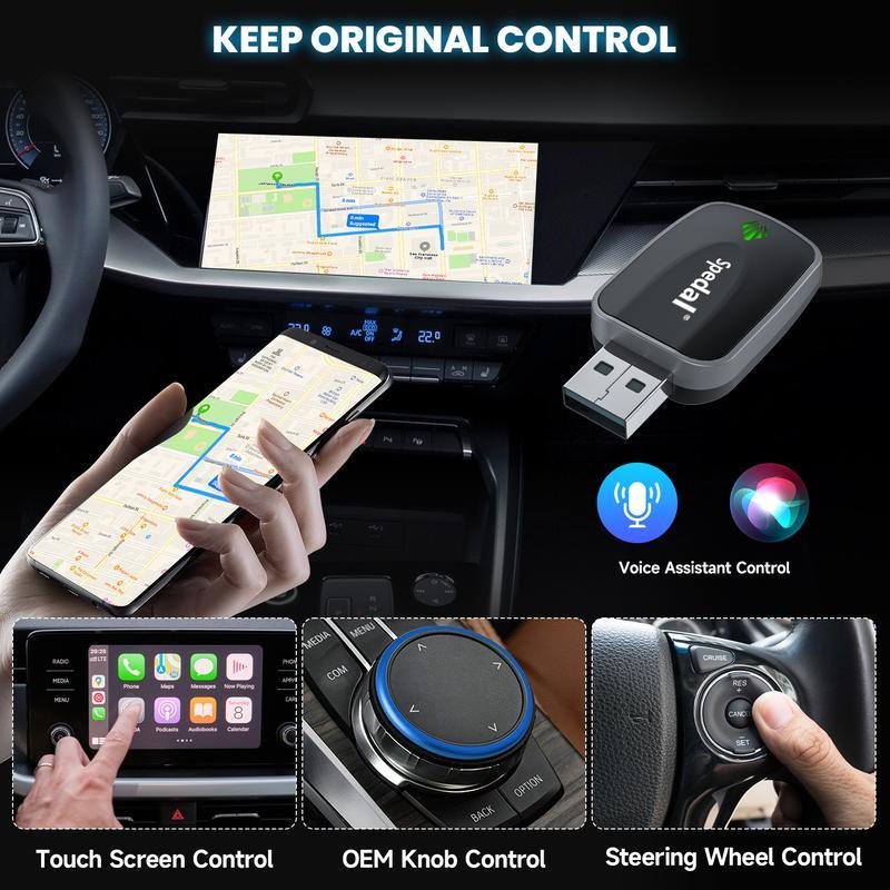 Mini Low-latency Wireless Car Adapter, Compatible With Apple And Android, Converts Wired CarPlay Connection And Also Has Wireless FM Transmitter Function - Image 10