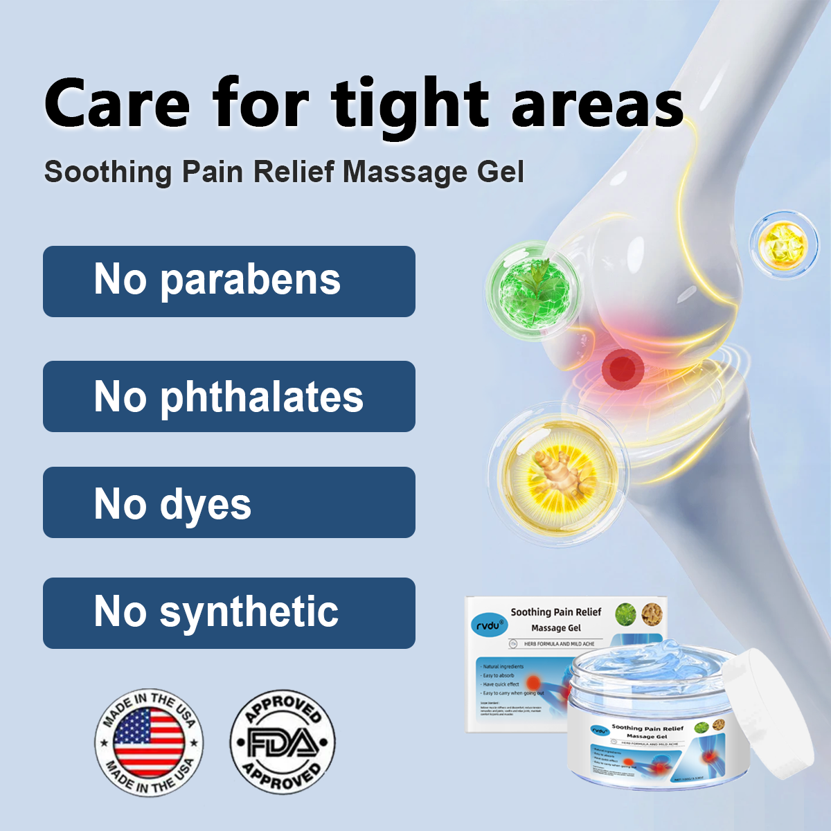 Rvdu JointCare Gel Knee Lumbar Shoulder Neck MusclePain Body Care Massage Cream Gel