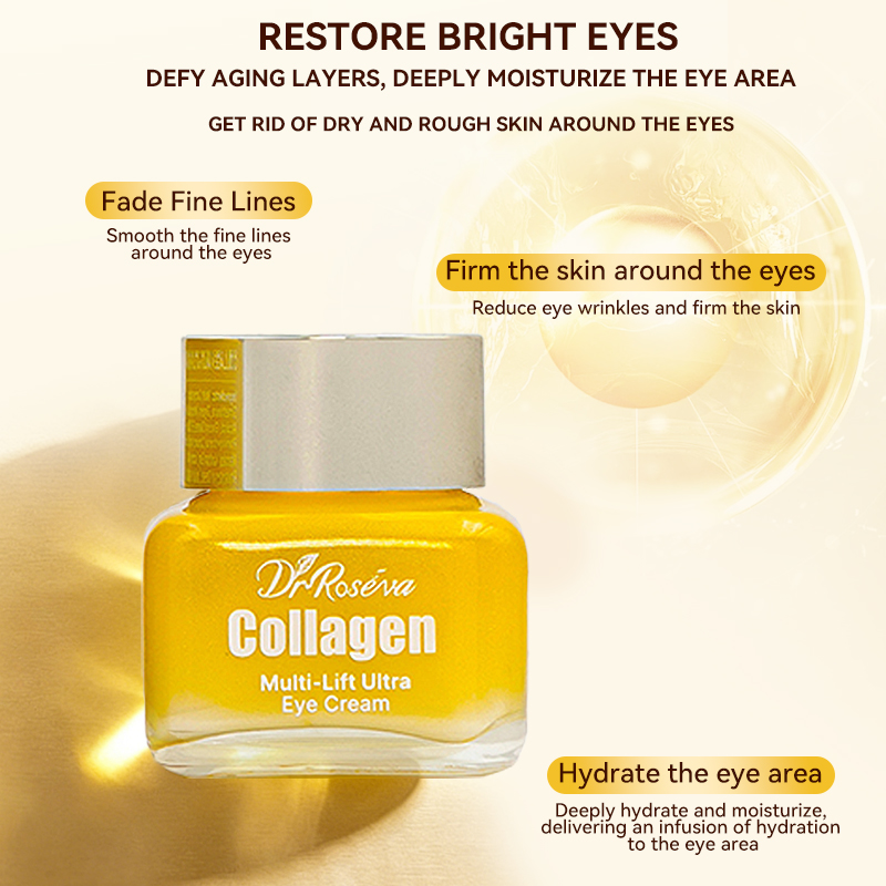 DR.ROSEVA Anti Wrinkle Collagen Eye Cream Hydrating Moisturizing And Tightening Skin For Dark Circles Eye Bags Fine Lines 76G - Shop at LoveMi