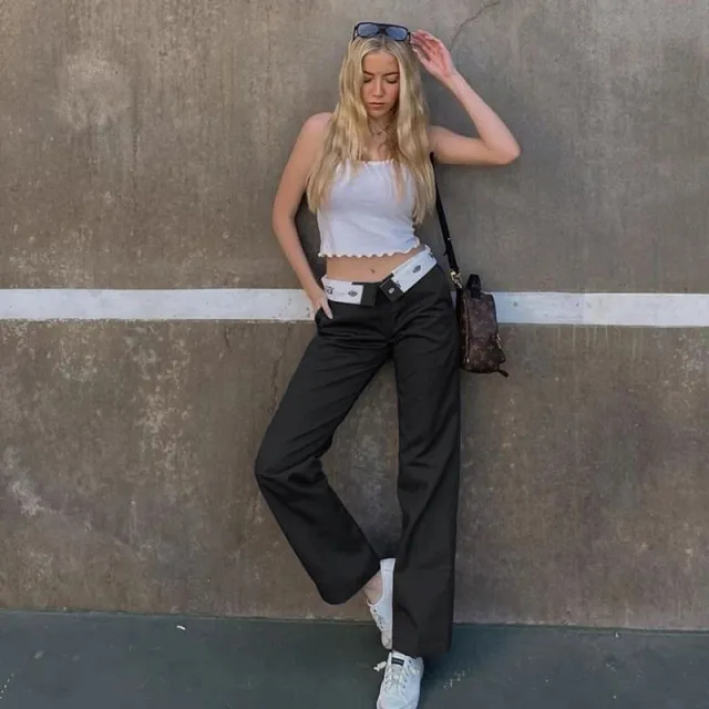 Women's Solid Color Fashion Slim Fit Cotton Lounge Pants Black - Shop at LoveMi