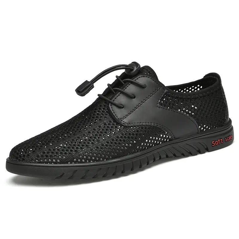 Men's Breathable Mesh Casual Sneakers with Toggle Lacing