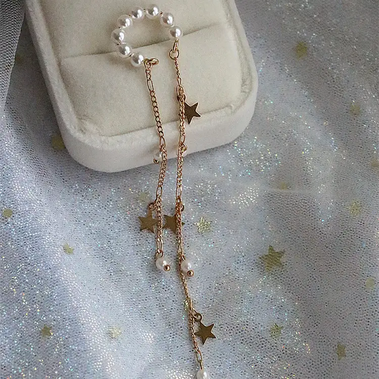 Handmade Pearl Ear Bone Clips For Women
