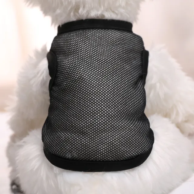 Pet Clothes Large Mesh Spring Summer Vest Plain Color Black - Shop at LoveMi