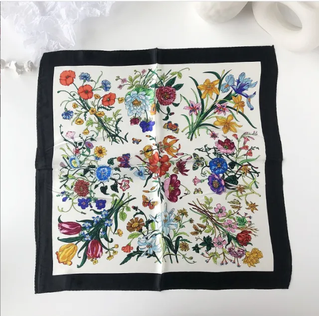 Fashion Simple Women's Silk Floral Scarf Flowers - Shop at LoveMi