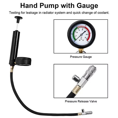 34pcs Radiator Cooling System Pressure Tester Coolant Purge Refill Vacuum Kit — image 2