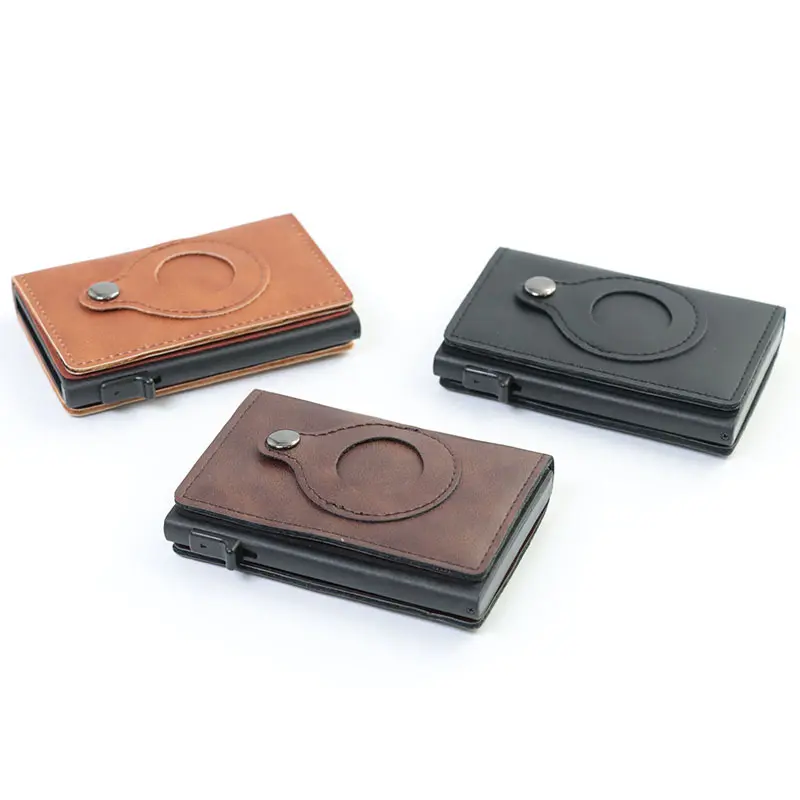 Credit Card Holder for Men with AirTag Slot Slim