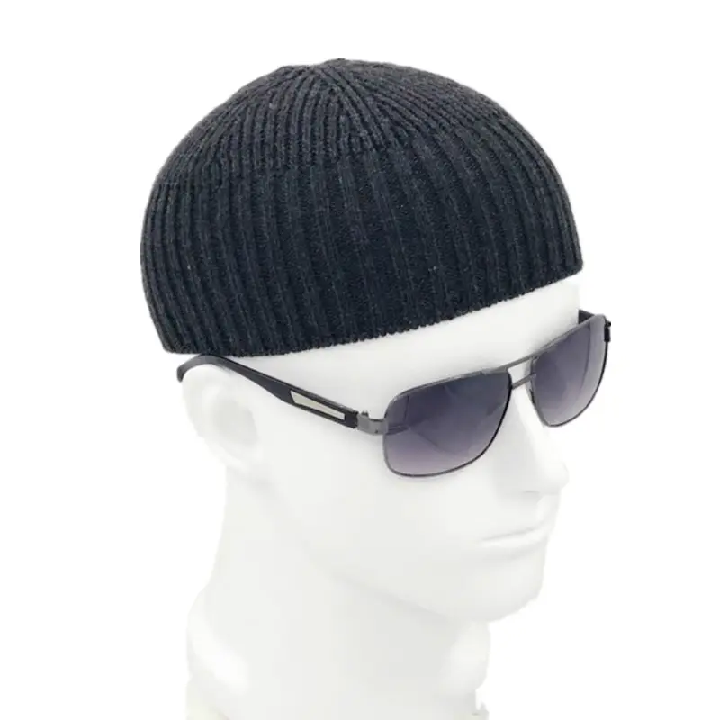 Short Cotton Knit Hat Men's Winter Woolen