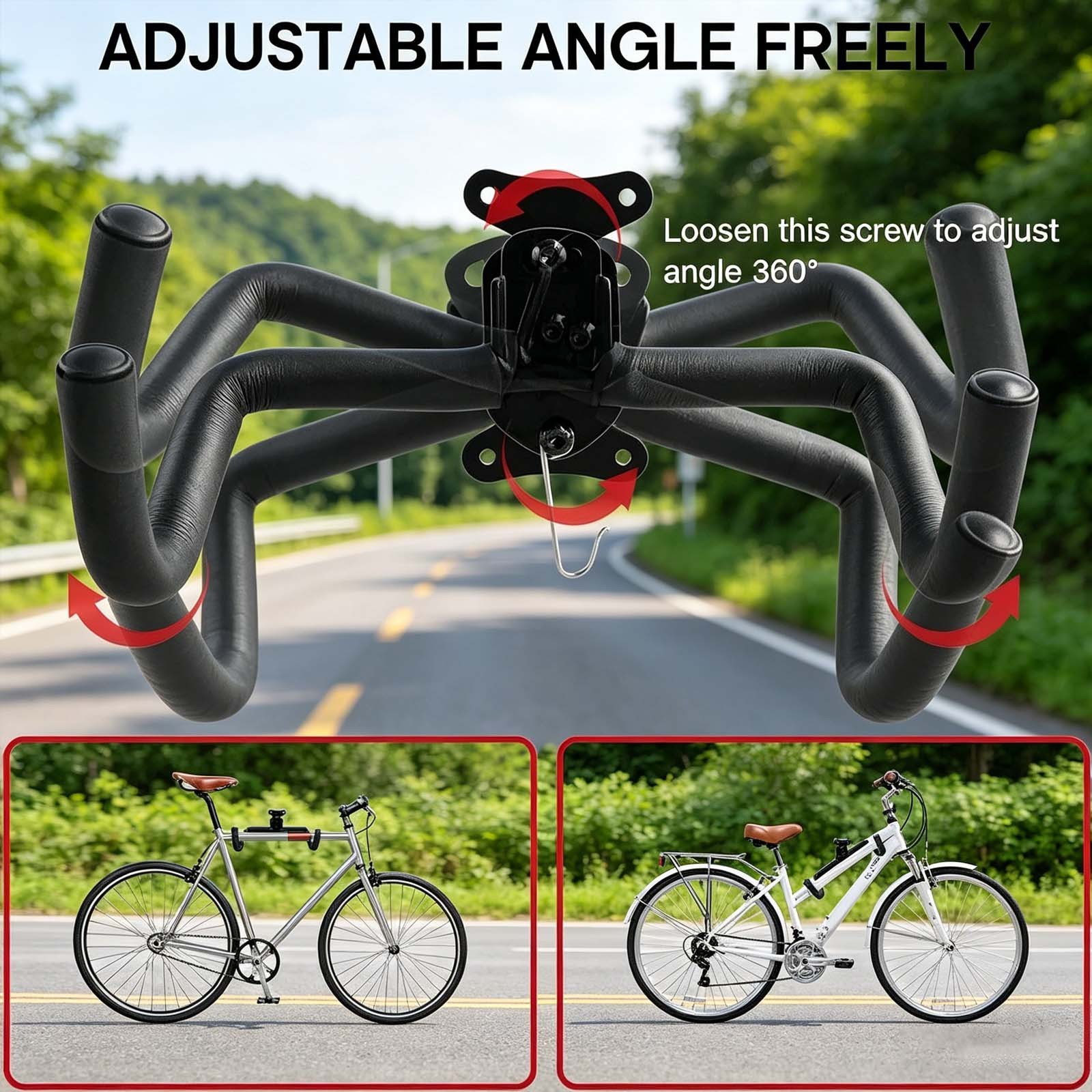 2pcs Bike Storage Hanger Wall Mounted Bicycle Hook Rack Garage Stand Tool — image 8