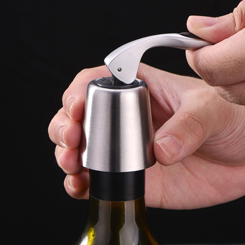 Title 5, 304 stainless steel wine bottle stopper