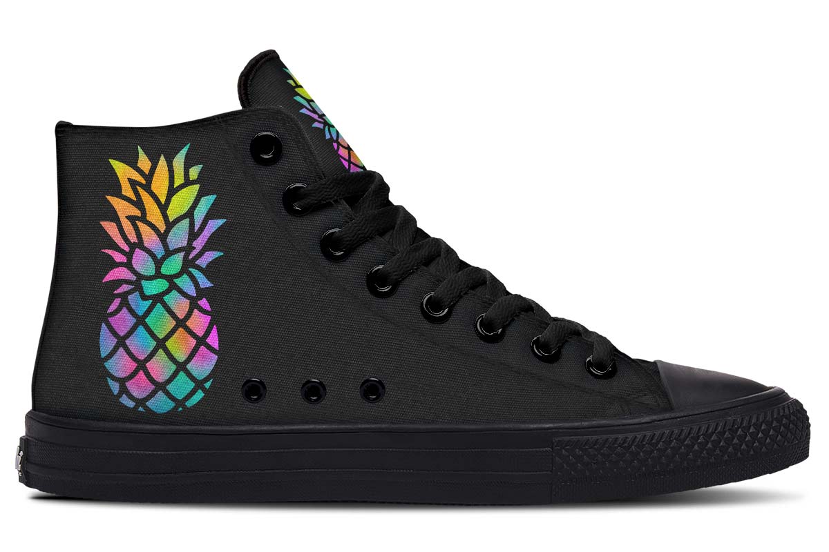 Men's And Women's Fashion Color Printing High-top Canvas Shoes