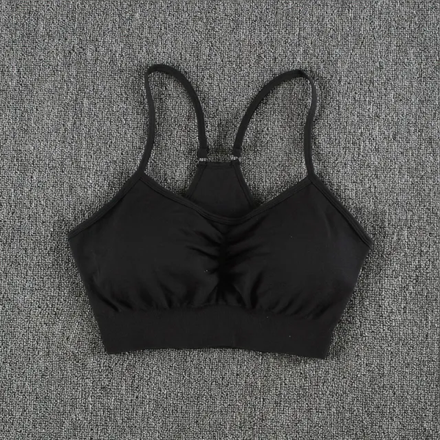 Seamless Knit Peach Hip Yoga Tank Top Black - Shop at LoveMi